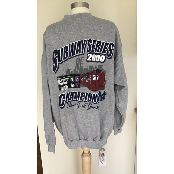 Mens Vintage 2000 New York Yankees Subway World Series Champions Sweatshirt XL - Picture 2 of 4